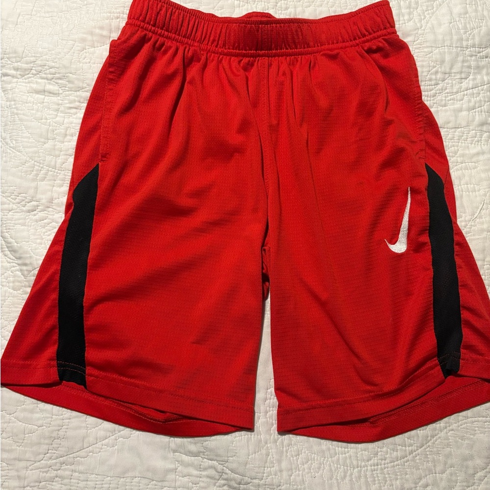 Boys Nike Red and Black Athletic Shorts size Medium Youth